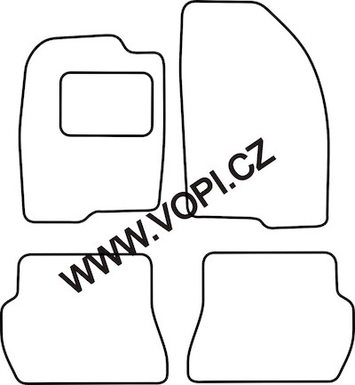 Textil-Autoteppiche Mazda 2 2003 - 11/2004 Autofit (2831)